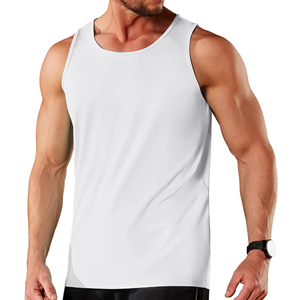 Camiseta sin Mangas para Hombre, Diseño Personalizado, Impresión por Transferencia de Calor, Secado Rápido, Transpirable, Ecológica, Tejido Elástico de Spandex/Algodón - Product Image 2