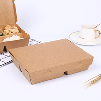 Récipients de restauration rapide Boîte en papier kraft imprimée personnalisée pour déjeuner de restauration rapide
