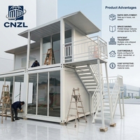 Conteneur en panneaux sandwich en acier robuste, emballé plat, pour bureaux portuaires, bâtiments et installations de stockage, résistant aux intempéries et à la poussière, facile à assembler