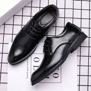 Chaussures Oxford décontractées britanniques de style coréen pour occasions formelles, tendance, en PU, à bout ouvert, à bouton, pour homme, pour mariage d'hiver - Product Image 4