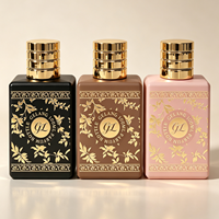 Meilleure bouteille de parfum en verre rectangulaire, bouteille de parfum noire mate, 100 ml, bouteille de parfum de luxe vide avec boîte, haute qualité
