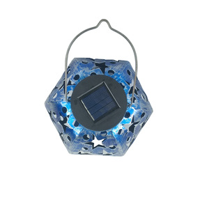Solar Iron <b>Star</b> Lantern Led Outdoor Hanging Water Resistant Garden <b>Light</b> - Product Image 4