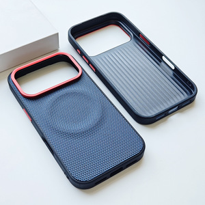 Prix de Gros Usine pour Apple <span class=keywords><strong>iPhone</strong></span> 17 15 16 <span class=keywords><strong>Pro</strong></span> <span class=keywords><strong>Max</strong></span> 17 Air 17 <span class=keywords><strong>Pro</strong></span>, Étui Housse de Téléphone Mobile Magnétique de Luxe à Texture Tissée - Product Image 4