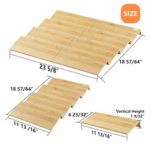 Étagère à épices en bambou avec couvercles métalliques pour rangement de cuisine, taille L, organiseur multifonctionnel pour condiments - Product Image 4