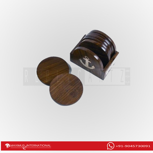 Juego de Posavasos de Madera, Diseño Antiguo, Paleta de Madera Natural, Protección Personalizada para Mesa de Café, para Todas las Tazas |   Regalos de Inauguración de Casa, Accesorios de Decoración - Product Image 3