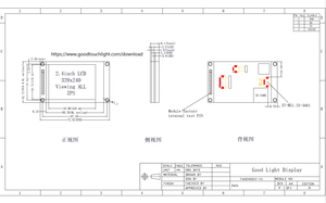 Módulo LCD HMI UART Profesional de 2.4 Pulgadas (320x240) con Pantalla Táctil Capacitiva IPS para Sistemas de Equipos Médicos e Industriales - Product Image 2