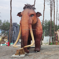 Modèle d'animal robotique grandeur nature pour exposition en plein air Iceage, modèle animatronique de bébé mammouth