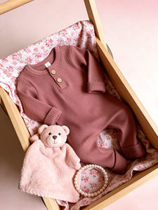 Mono de Bebé con Cierre de Cremallera, Acanalado, Esencial para el Hospital y el Hogar, Ropa Térmica Premium, Fabricante <span class=keywords><strong>Directo</strong></span>, ODM - Product Image 1