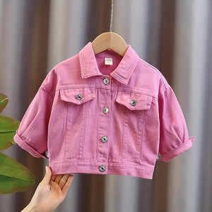 Date Enfants Bébé Petites Filles Outwear Rose Jean Denim Manteaux Enfants Casual Denim Animal Imprimer <span class=keywords><strong>Veste</strong></span> Enfants Vêtements En Gros - Product Image 3