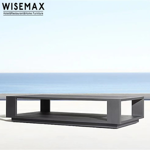 Meubles WISEMAX, meubles d'extérieur haut de gamme, <span class=keywords><strong>table</strong></span> basse <span class=keywords><strong>rectangulaire</strong></span> en aluminium pour jardin, <span class=keywords><strong>table</strong></span> de rangement pour patio, <span class=keywords><strong>balcon</strong></span> - Product Image 1