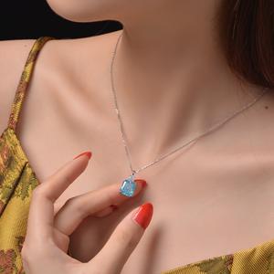 Collar de CZ de hielo triturado amarillo chapado en oro blanco de Plata de Ley 925 personalizado - Product Image 6