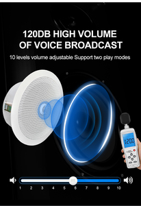 AC110-220V trong nhà hồng ngoại cảm ứng bằng giọng nói báo động ABS Trần Top Mount cửa hàng tiện lợi lối vào thuận tiện Top gắn báo động - Product Image 5