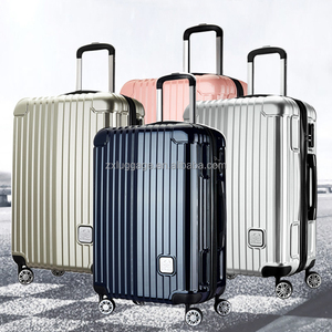 Valise à roulettes bleu foncé 20/24/28 pouces avec logo personnalisé - Product Image 1