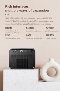 Proyector de Video Profesional HaoMing X5 1080P FHD 4K <span class=keywords><strong>Max</strong></span> con Luz LED, DLP Link 3D, Altavoces Duales, Bluetooth, para Cine en Casa, <span class=keywords><strong>Android</strong></span> - Product Image 6