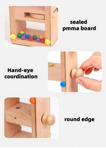 Juguete de madera clásico para estimular la mente, juego de cuentas coloridas que caen, juegos de mesa portátiles de viaje, juguetes de regalo - Product Image 5