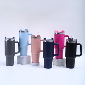Thế hệ đầu tiên 40oz double-layer chân không phích cup thiết kế cổ điển công suất lớn Kinh doanh Quà Tặng tùy chỉnh xe cup rơm - Product Image 1