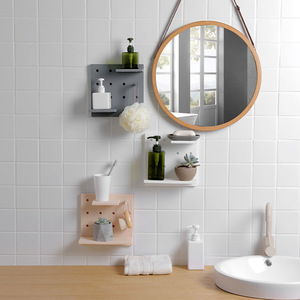 Simple <b>Plastic</b> Pegboard Set 50X30CM Wall Mounted Durable Bathroom <b>Shelves</b> - Product Image 1