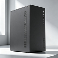 Q1 Black Mini Tower PC Case ITX MATX Support Long GPU 3.5HDD DIY Gaming Computer Chassis Steel Mesh Front Panel