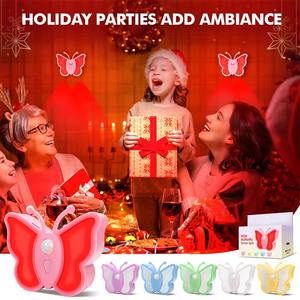 Lampe Papillon RGB Intelligente à Détection Corporelle, Protection Oculaire, Lumière d'Ambiance Magnétique, Veilleuse LED Papillon - Product Image 2