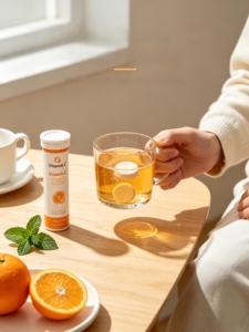 Integratore Alimentare Effervescente di Vitamina C per la Difesa del Corpo a Lungo Termine <span class=keywords><strong>Compresse</strong></span> <span class=keywords><strong>Effervescenti</strong></span> di C per un Facile Assunzione Nutrizionale Quotidiana - Product Image 3