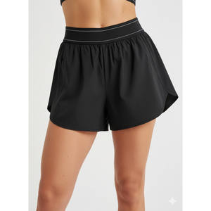 Short de course Airlift pour femme, taille haute élastique, séchage rapide, noir, taille M - Product Image 1