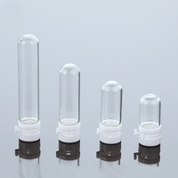 Flacons en verre vides pour huiles essentielles, mini, transparents, à fond rond, avec couvercle à anneau de traction, 1,5 ml, 2 ml, 3 ml, 5 ml, ampoules d'échantillon