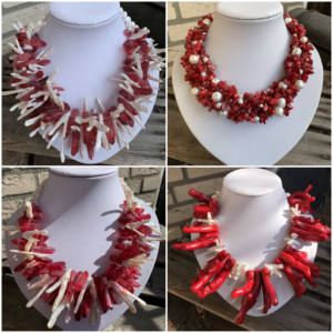 Boda Africana nupcial cuentas de <span class=keywords><strong>Coral</strong></span> conjuntos de joyas mujeres nigerianas collar de cristal estilo de moda - Product Image 3