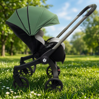 Vente en gros de poussettes pour bébés en alliage d'aluminium 4 en 1, pliables, légères, multifonctions, de luxe, pour voyages et activités de plein air, fabriquées en usine