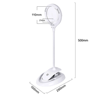 2 in 1 Clamp on Desk 5X 10X Optical Glass Lens Magnifying Glass with LED Light for Reading Repair Work