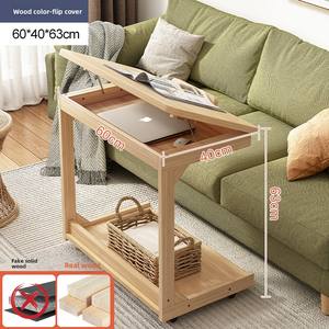 <span class=keywords><strong>Table</strong></span> basse moderne en bois massif <span class=keywords><strong>avec</strong></span> couvercle rabattable amovible, roulettes de <span class=keywords><strong>rangement</strong></span> et design multifonctionnel pour salon, chambre <span class=keywords><strong>à</strong></span> coucher, bureau - Product Image 5