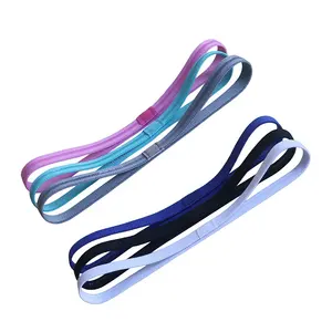 Elastic Hairband Wholesale Sports Elastic Headband Nylon Printed Hairband With Custom Logo
