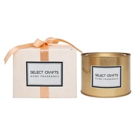 Cadeau de luxe Personnalisé Boîte De Marque de Parfum À La Maison De Cire De Soja À la Main Or Étain Bougie Parfumée