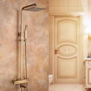 Ensemble de robinet de salle de bains antique Thermostat douche <span class=keywords><strong>thermostatique</strong></span> mitigeur complet avec ensemble de douche - Product Image 2