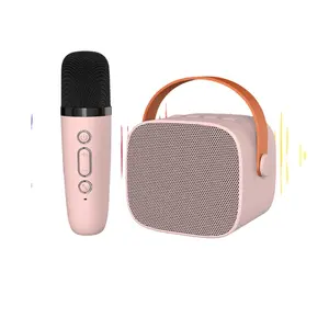 2023 Newest Wireless Mini Karaoke Speaker And Microphone Portable Home BT Party Speaker Mic Gift