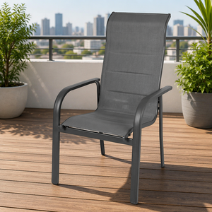 Chaise de jardin traditionnelle en Teslin de haute qualité, en aluminium métallique, pour l'extérieur, style ferme, atelier, anthracite <span class=keywords><strong>BENNOS</strong></span> BNS-100010A - Product Image 2
