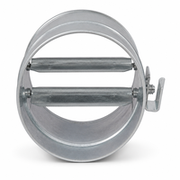 Régulateur de débit d'air manuel en acier galvanisé pour conduits ronds, registre papillon CVC, commande de volume, poignée manuelle, OEM