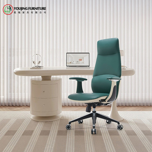Màu xanh lá cây PU da ghế văn phòng chính hãng da cao trở lại xoay Cán Bộ ghế - Product Image 1