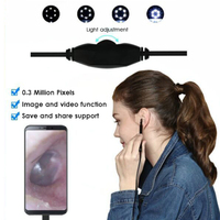 Mesin Penghilang Kotoran Telinga, 3 In 1 Tipe C Visual Usb Pembersih Telinga Kamera