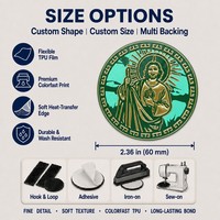 Écussons thermocollants en TPU personnalisés avec logo 3D en relief pour équipes de football, clubs sportifs, décorations de vêtements en gros