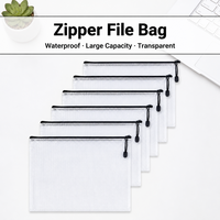 Bolsa Organizadora de Gran Capacidad Directo de Fábrica, Carpeta de Archivos de PVC, Bolsas de Malla Transparentes con Cierre, Bolsa de Plástico para Papelería