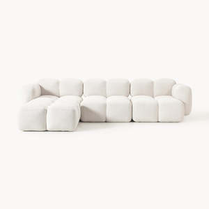 <span class=keywords><strong>Canapé</strong></span> d'angle modulaire en tissu, style minimaliste moderne, avec chaise longue réversible, meubles rembourrés pour salons de villa - Product Image 3