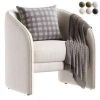 Muebles de Estilo Wabi-Sabi, Sofá Individual Informal para Tienda de Ropa, Modelo de Tendencia