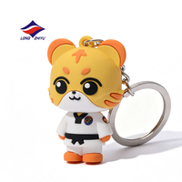 Longzhiyu, usine ODM avec 20 ans d'expérience, porte-clés en PVC 3D pour souvenirs de voitures, porte-clés en silicone PVC personnalisé avec logo
