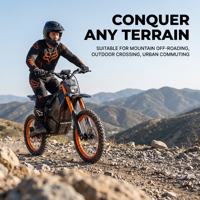 Moto électrique tout-terrain haute puissance pour adultes, à suspension intégrale, pour la conduite en montagne