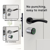 Serrure de porte intelligente à cylindre européen étanche avec application TTLock, installation facile, entrée par carte RFID, clé intelligente, serrure électronique