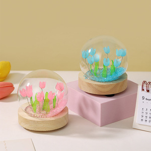 ดอกทิวลิปนิรันดร์รักษาไว้ตลอดกาล ของขวัญวาเลนไทน์ DIY ของขวัญวันเกิด ไฟกลางคืน LED - Product Image 4