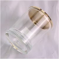 Couvercle de luxe en alliage de zinc avec logo personnalisé avec anneau en silicone marque privée couvercle de miroir plat bougie couvercle en métal pour pot à bougie
