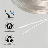 Acid Alkali Free Super Absorbent Polymer Coated Polyester Water Blocking High Tensile Strength Swellable Cable Filler Yarn for