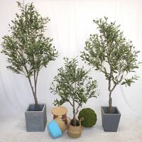 Arbre d'olivier artificiel QiYing Victory personnalisé en pot, 16,5 pouces de haut, plantes d'olivier artificielles écologiques, imperméables, pour Noël et mariage
