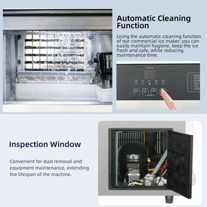 Naixer dân cư điện <span class=keywords><strong>undercounter</strong></span> <span class=keywords><strong>Nugget</strong></span> Máy làm đá tự động 40 kg mỗi ngày Máy làm đá khối nhanh cho gia đình - Product Image 2